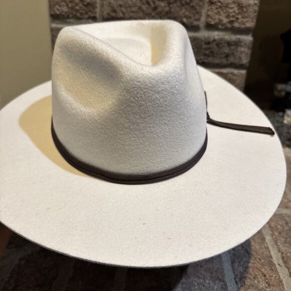 Brixton Cohen Cowboy Hat Mens Size Small (7) Dove 100% Felt Leather - Picture 11 of 16